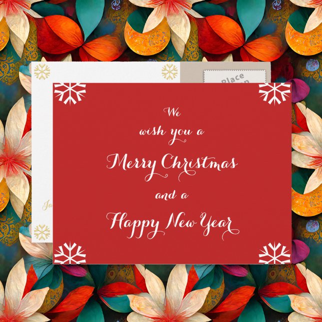 Weihnachten Neue Jahre Personalisierte Sitte (Christmas New Years Personalized Custom Holiday Postcard)