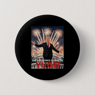 Weihnachten Neues Jahr 2025 Urlaub Trump Feuerwerk Button