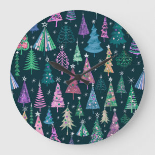 Weihnachten - Neues Jahr Große Wanduhr