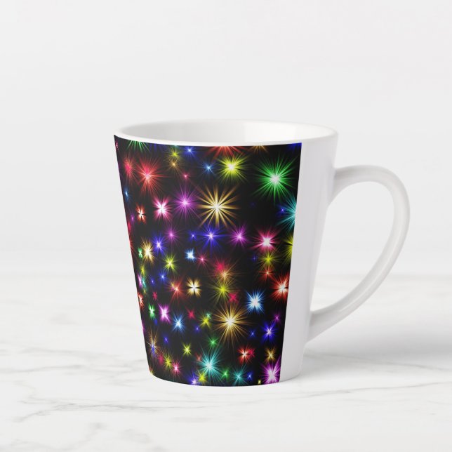 Weihnachten, Neujahrstag farbenfrohe Lichter-27317 Milchtasse (Rechts)