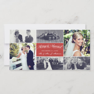 Weihnachten New Weds Merry & Verheiratete Fotocoll