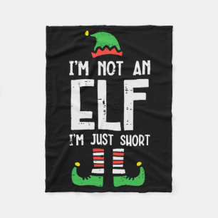 Weihnachten nicht Elf nur Kurze lustige Weihnachte Fleecedecke
