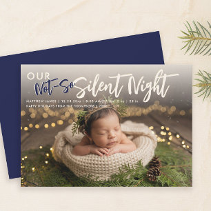 Weihnachten nicht Stille Nacht Navy Funny Baby Fot Ankündigung