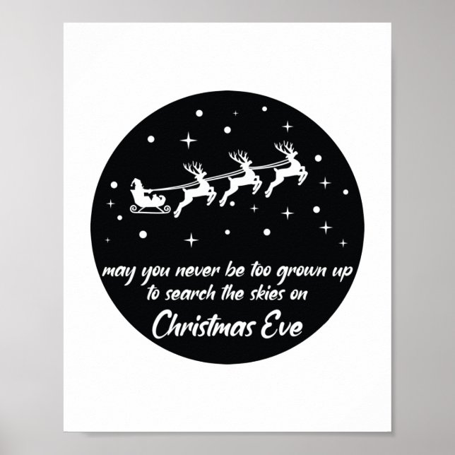 Weihnachten nie zu groß, um den Himmel zu durchsuc Poster (Vorne)