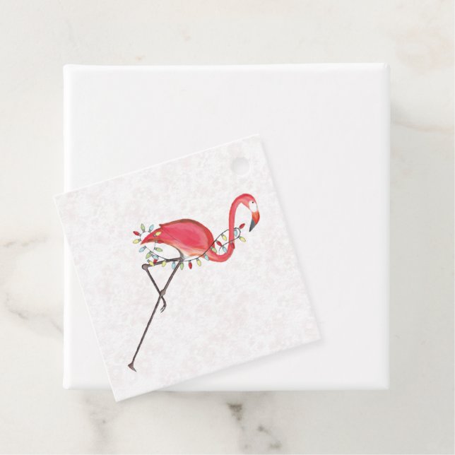 Weihnachten Niedlich Flamingo String Lights Geschenkanhänger (Beispiel)