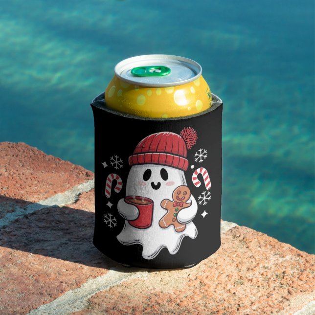 Weihnachten Niedlich Ghost Icaffee Retro Xmas Kaff Dosenkühler (In Situ Pool)