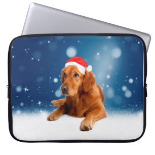 Weihnachten Niedlich Golden Retriever Hund Weihnac Laptopschutzhülle