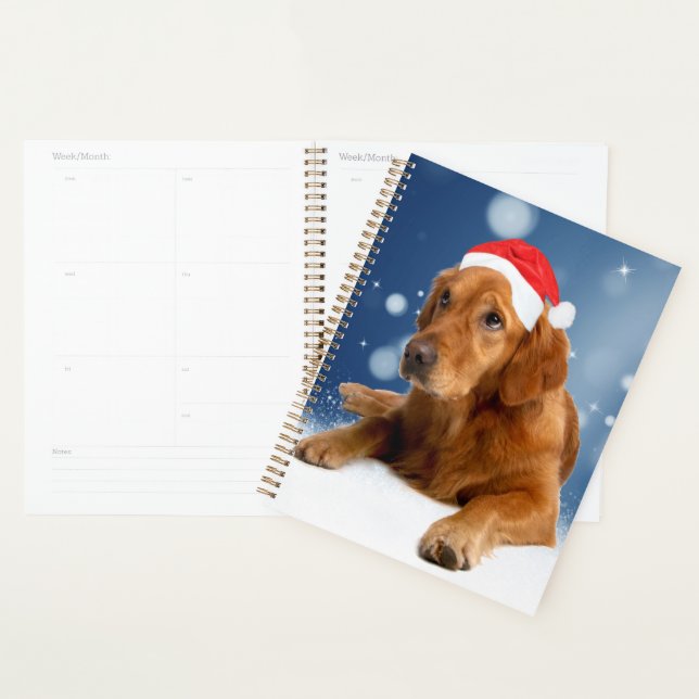 Weihnachten Niedlich Golden Retriever Hund Weihnac Planer (Anzeige)