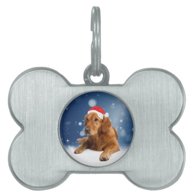 Weihnachten Niedlich Golden Retriever Hund Weihnac Tiermarke (Vorderseite)