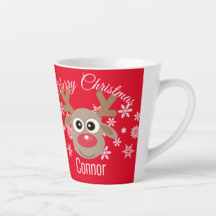 Weihnachten Niedlich Rentier Script Typ Snowflake Milchtasse