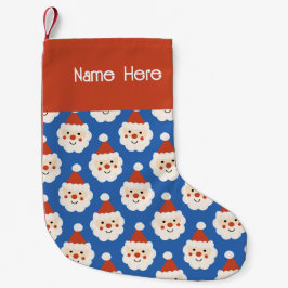 Weihnachten Niedlich Santa Minima Retro Blauer Wei Kleiner Weihnachtsstrumpf