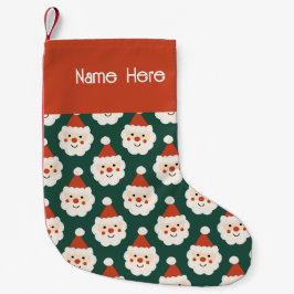 Weihnachten Niedlich Santa Minima Retro Grün Kleiner Weihnachtsstrumpf