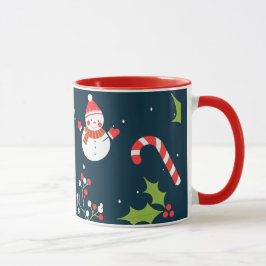 Weihnachten Niedlich Snowman Holiday Pattern Tasse