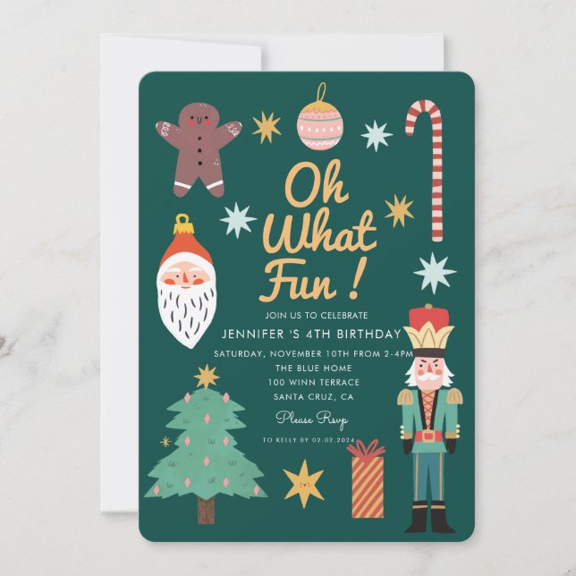 Weihnachten Niedlich Welch lustiger Whimsischer Ge Einladung (Vorderseite)