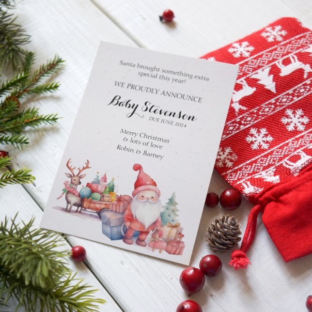 Weihnachten niedliche Aquarellsanta und Rentiere (Von Creator hochgeladen)