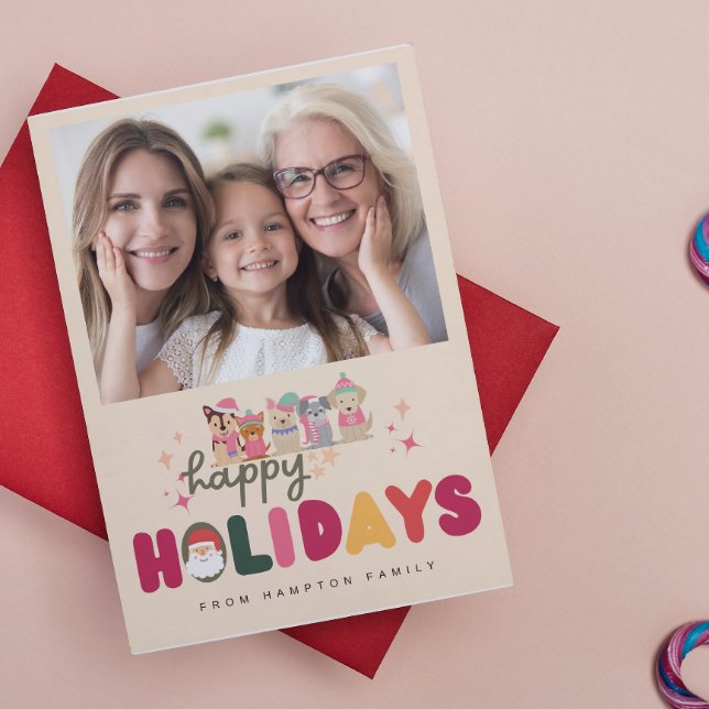 Weihnachten niedliche Hunde bunt moderne Urlaubska (Von Creator hochgeladen)