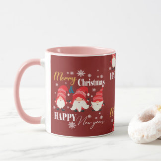 Weihnachten niedliche kleine rote Zwerge Tasse
