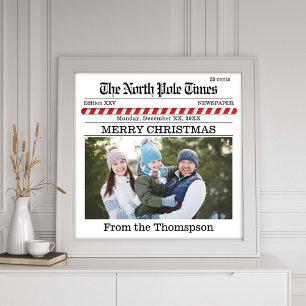 Weihnachten Niedliche Zeitung Drucktypografie Fotodruck
