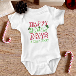 Weihnachten Niedlichen Weihnachtsjunges Happy Holl Baby Strampler