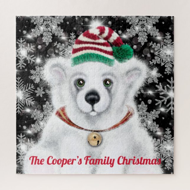 Weihnachten niedlicher Eisbärenkuchen, Weihbärchen (Vertikal)