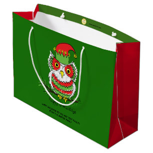 Weihnachten Niedlicher Feiertag Große Geschenktüte