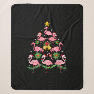 Weihnachten - Niedlicher Flamingo Weihnachtsbaum Sherpadecke