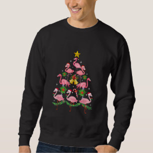 Weihnachten - Niedlicher Flamingo Weihnachtsbaum Sweatshirt