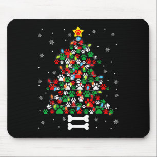 Weihnachten Niedlicher Hund Paws Weihnachten Baum Mousepad