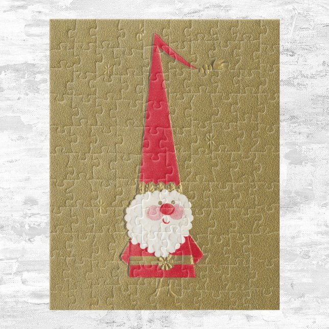 Weihnachten, Niedlicher Weihnachtsmann auf Gold (Von Creator hochgeladen)