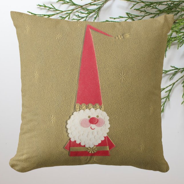 Weihnachten, Niedlicher Weihnachtsmann auf Gold Kissen (Von Creator hochgeladen)