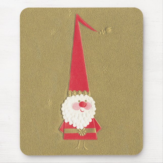 Weihnachten, Niedlicher Weihnachtsmann auf Gold Mousepad (Vorne)