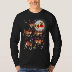 Weihnachten Niedlicher Weihnachtsmann Riding Boxer T-Shirt