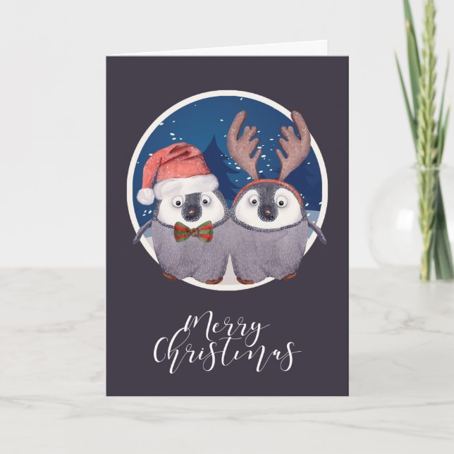 Weihnachten Niedlicher Weihnachtsmann und Reindeer (Vorderseite)