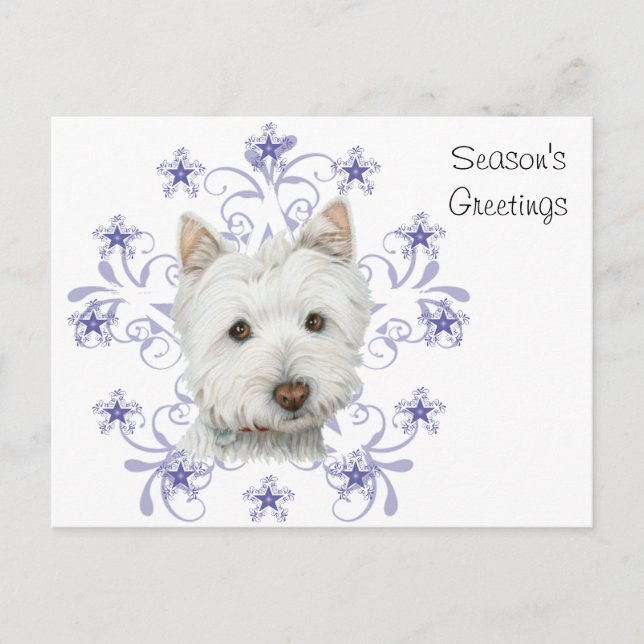 Weihnachten Niedlicher Westin Hund Kunst und Schne (Vorderseite)