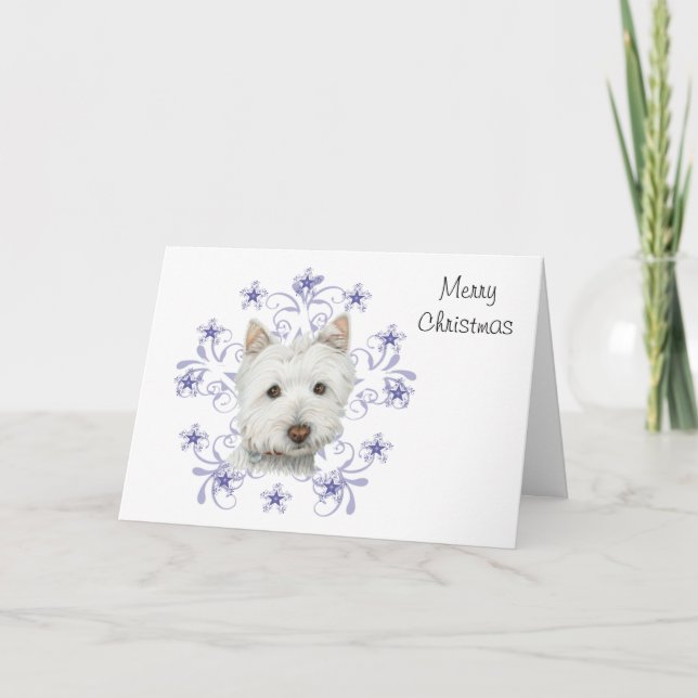Weihnachten Niedlicher Westin Hund Kunst und Schne (Vorderseite)