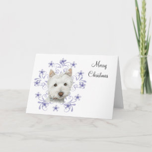 Weihnachten Niedlicher Westin Hund Kunst und Schne