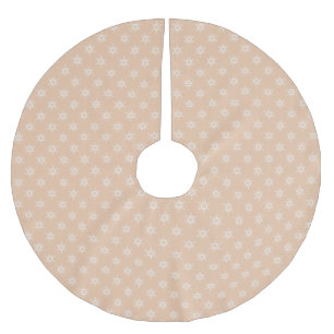 Weihnachten - niedliches Schneeflockenmuster Polyester Weihnachtsbaumdecke