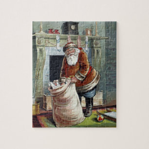 Weihnachten, Nikolaus am Kamin