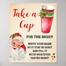 Weihnachten Nimm einen Cup für die Nachtschwärmere Poster