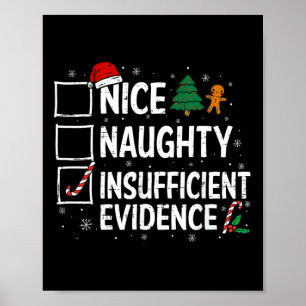 Weihnachten Nizza Unzureichende Beweise Santa Poster