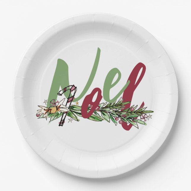 Weihnachten Noel  Pappteller (Vorderseite)