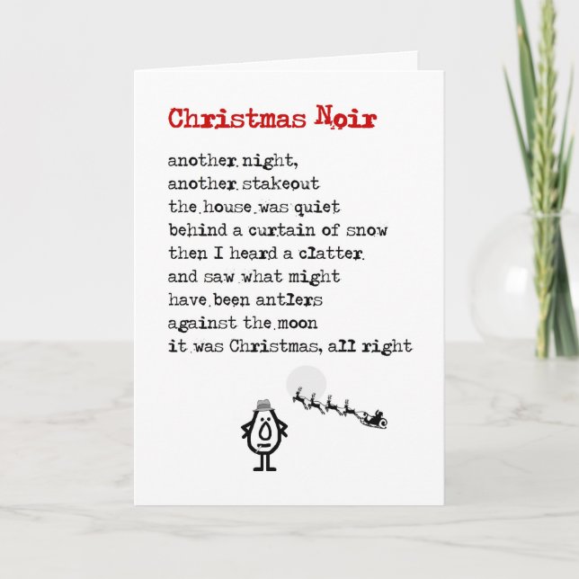 Weihnachten Noir - ein lustiges Weihnachtsgedicht (Vorderseite)