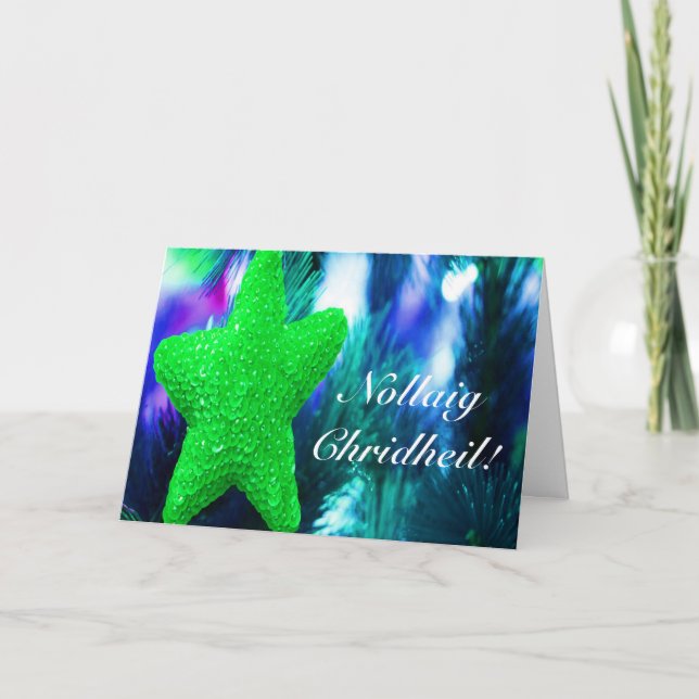 Weihnachten Nollaig Chridheil Green Star III Urlau (Vorderseite)