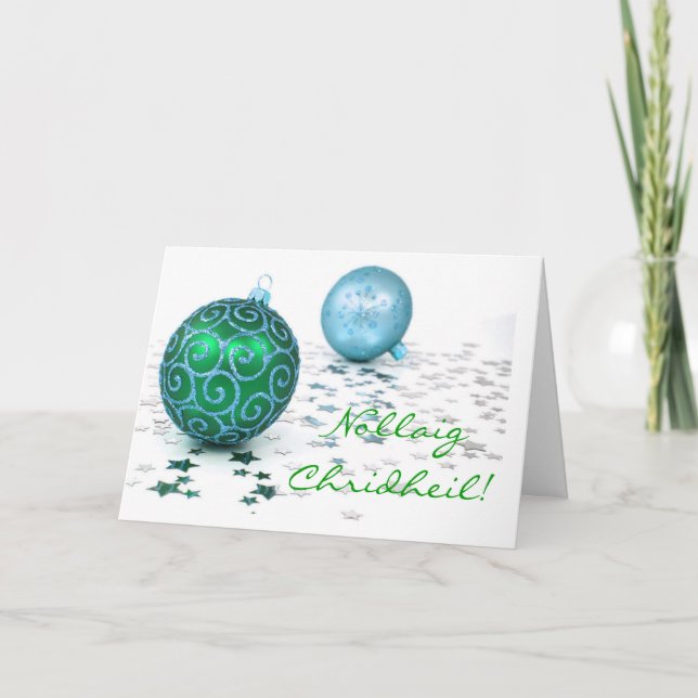 Weihnachten Nollaig Chridheil I Holiday Card (Vorderseite)