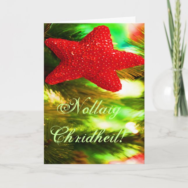 Weihnachten Nollaig Chridheil Red Star III Holiday (Vorderseite)