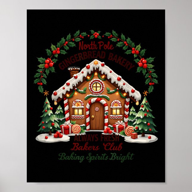 Weihnachten Nord Le Lebkuchen Bäckerei Back Srits  Poster (Vorne)
