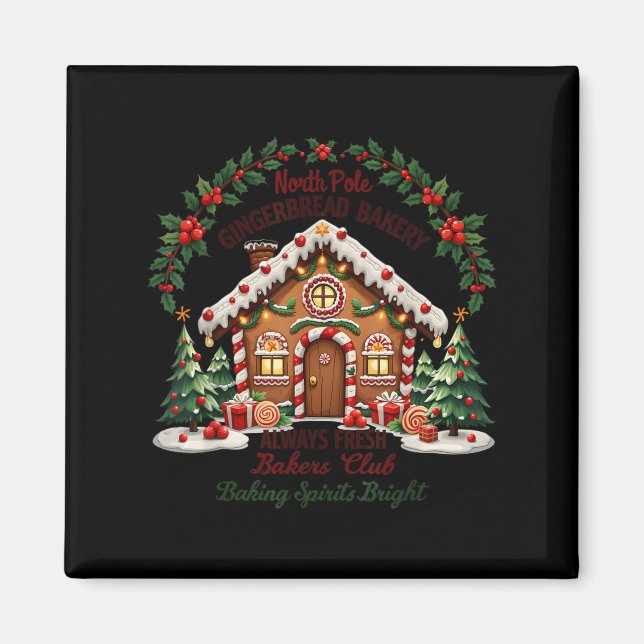 Weihnachten Nord Le Lebkuchen Bäckerei Backen Srit Magnet (Vorne)