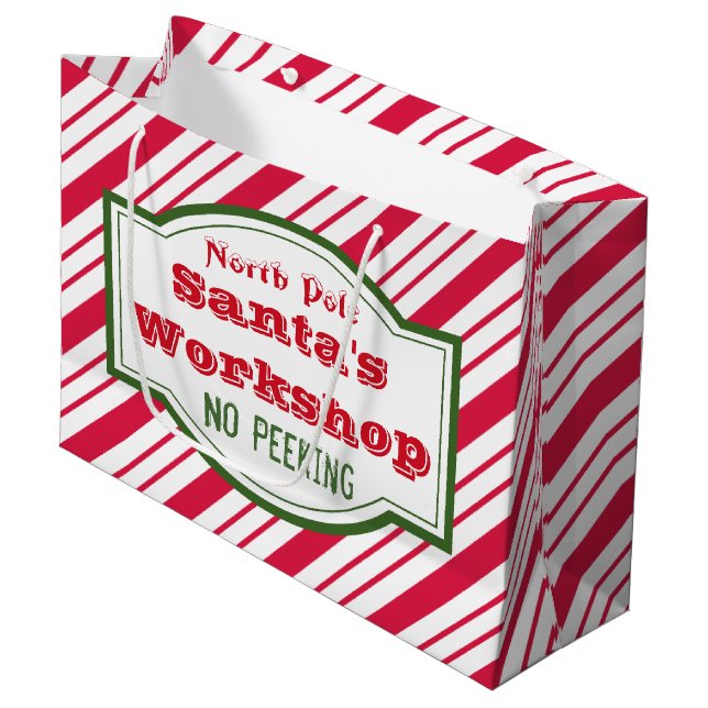 Weihnachten Nordpol Kinder Kindergeschenktasche Große Geschenktüte (Vorderseite Schrägansicht)