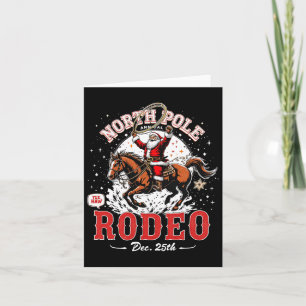 Weihnachten Nordpol Rodeo Funny Santa Cow Karte