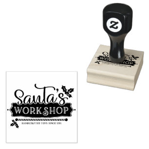 Weihnachten Nordpol Weihnachtsmann Werkstatt Gummistempel